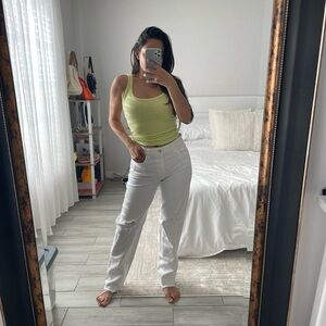 Joe's Jeans - The Niki White Midi Rise Boyfriend Jeans